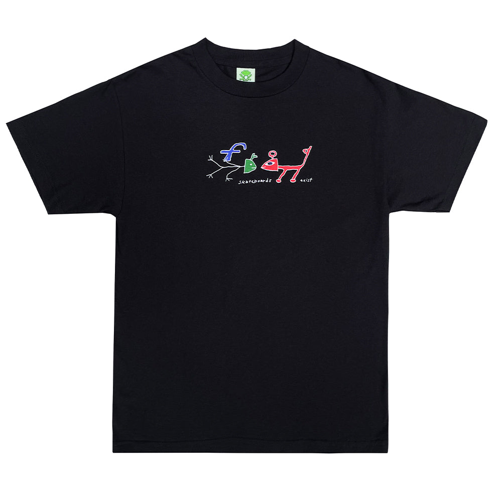 FROG SKATEBOARDS -  Frog Exists ! Tee "Black"